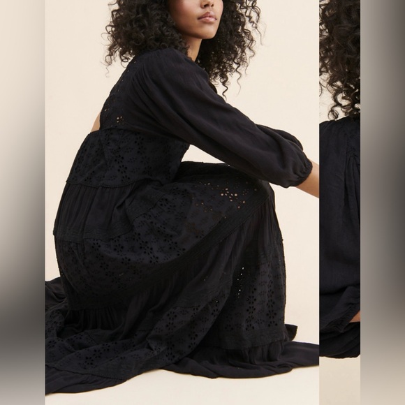 Free People Dresses & Skirts - Free People Mockingbird Maxi Dress in Black NWT Size Small